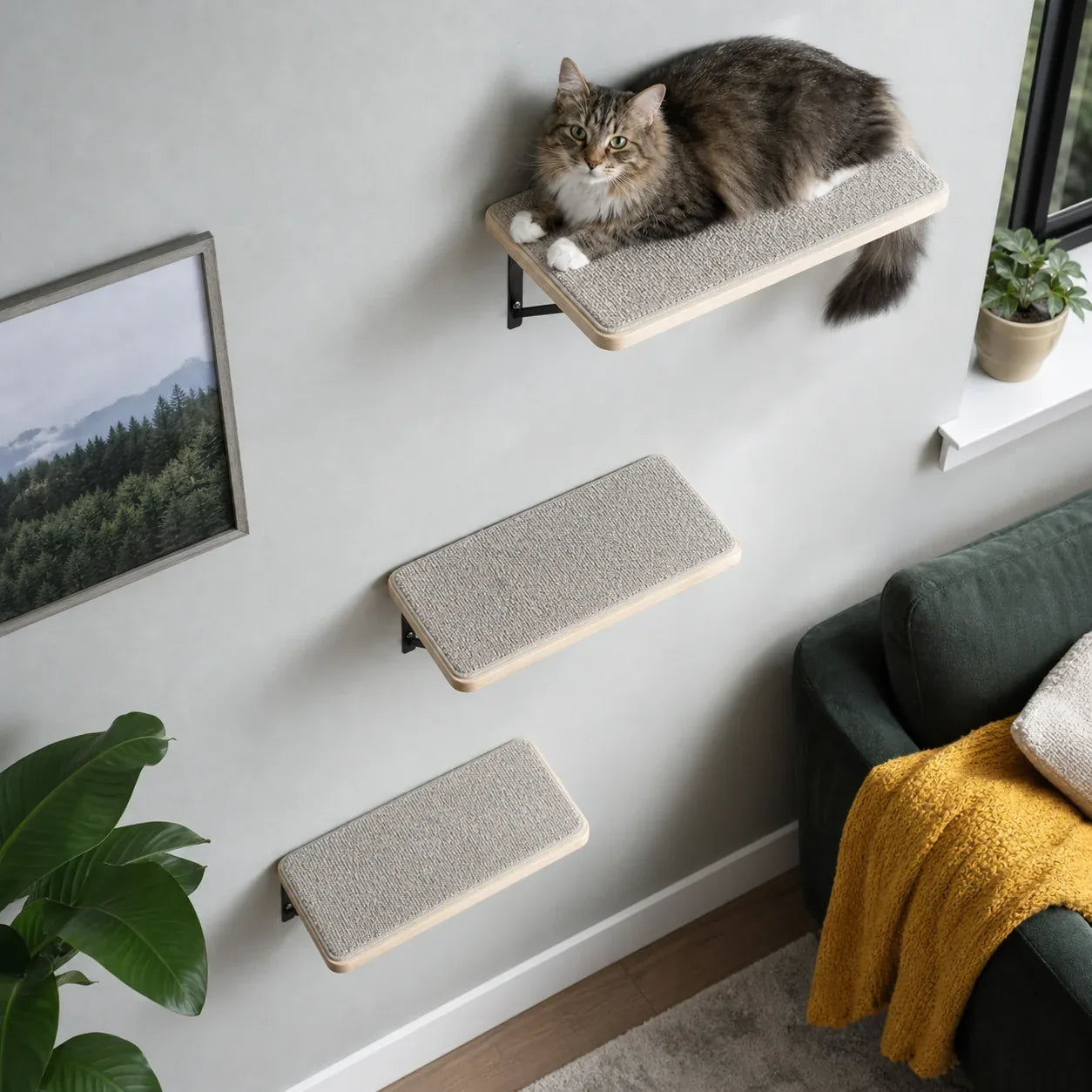 Wall-Mounted Cat Climber