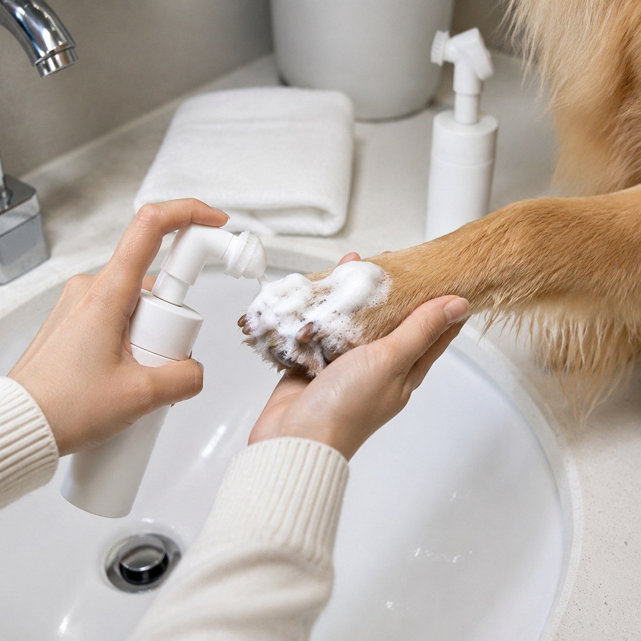 Foaming Paw Cleaner Brush view 3